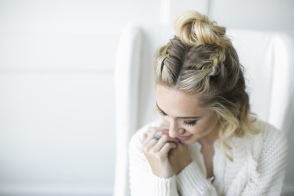 Double-Braided Top Knot: Easy Weekday Style